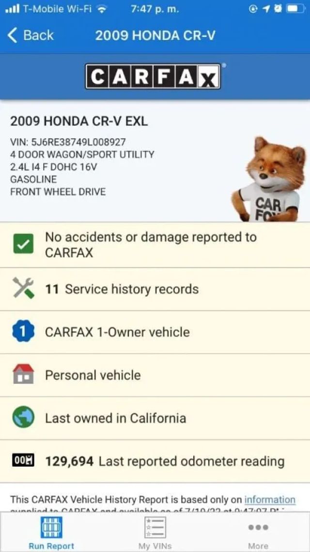 2009 HONDA CR-V EX-L SPORT UTILITY 4D