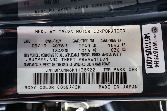 2019 MAZDA MAZDA3 PREMIUM HATCHBACK 4D
