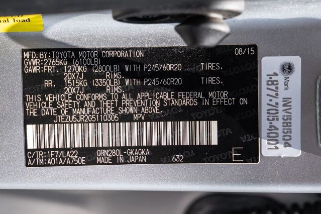 2016 TOYOTA 4RUNNER LIMITED SPORT UTILITY 4D