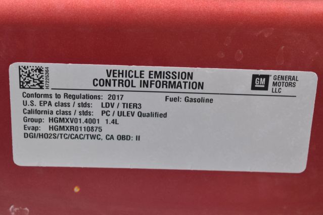 2017 CHEVROLET CRUZE PREMIER SEDAN 4D