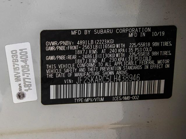 2020 SUBARU FORESTER SPORT SUV 4D