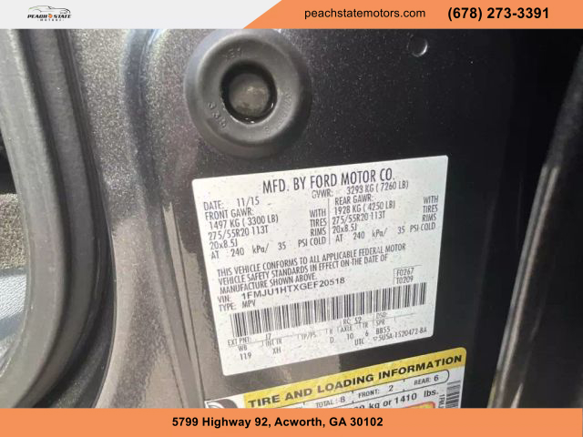 2016 FORD EXPEDITION SUV GRAY AUTOMATIC - Peach State Motors