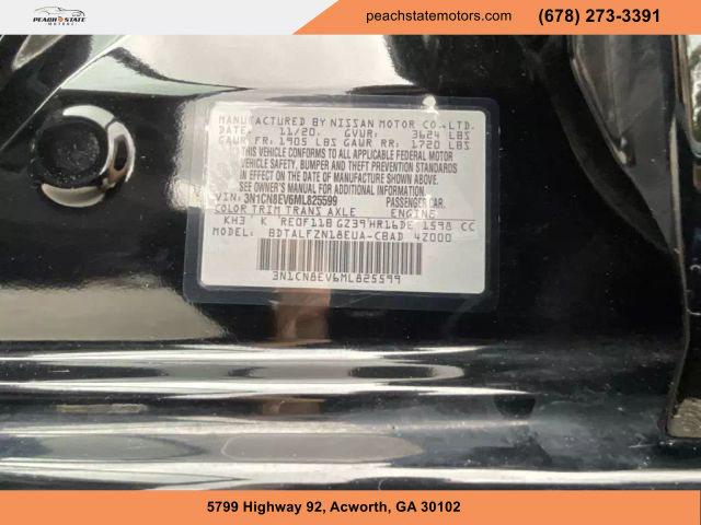 2021 NISSAN VERSA SEDAN BLACK AUTOMATIC - Peach State Motors