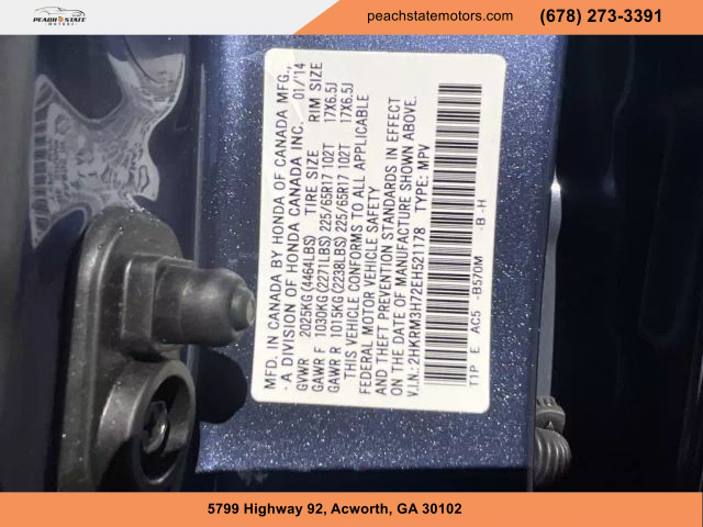 2014 HONDA CR-V SUV BLUE AUTOMATIC - Peach State Motors