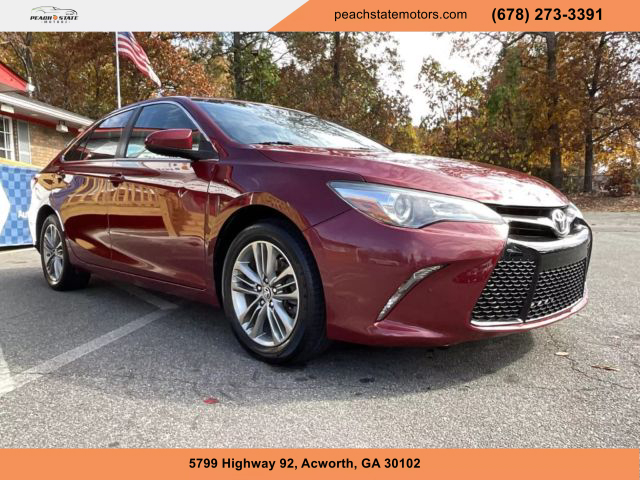 2016 TOYOTA CAMRY SEDAN RED AUTOMATIC - Peach State Motors