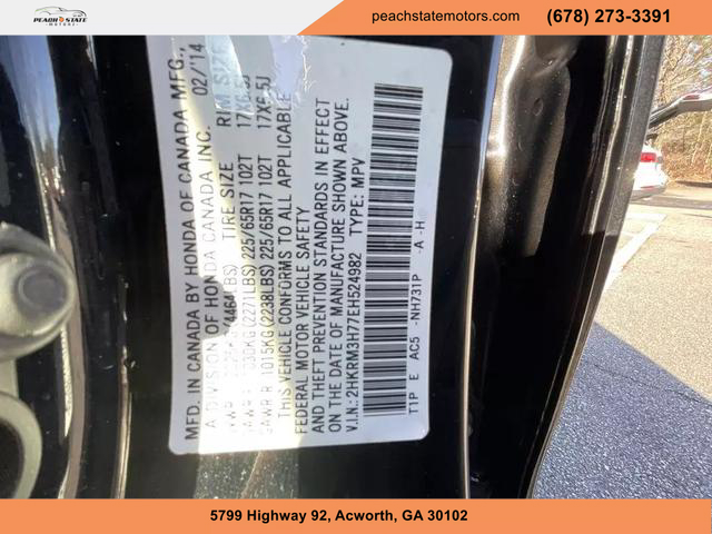 2014 HONDA CR-V SUV BLACK AUTOMATIC - Peach State Motors