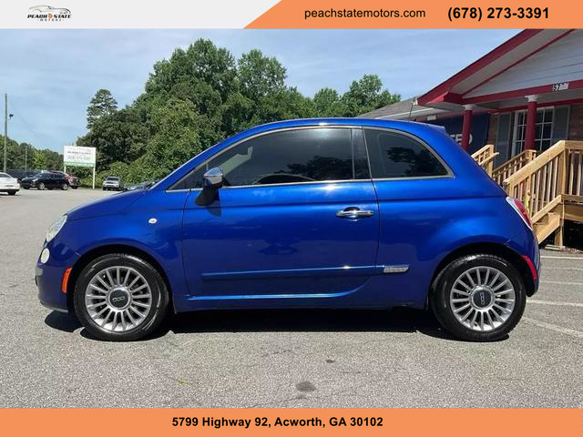 2012 FIAT 500 HATCHBACK BLUE AUTOMATIC - Peach State Motors