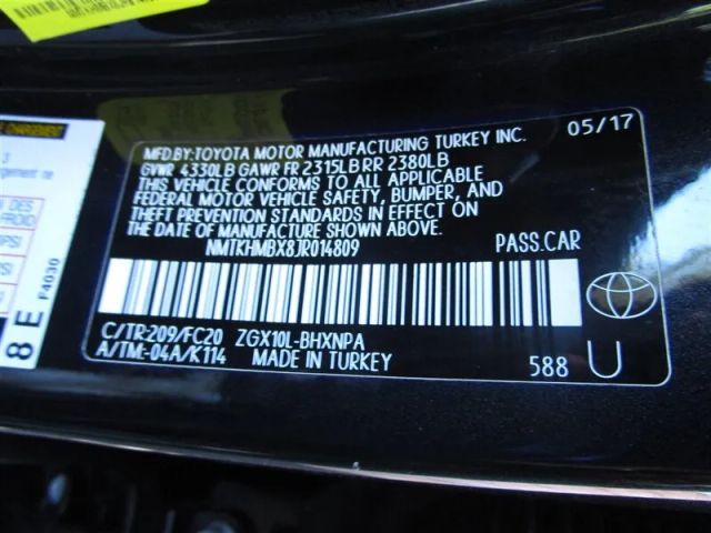 2018 TOYOTA C-HR XLE SPORT UTILITY 4D
