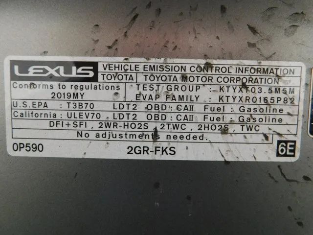 2019 LEXUS RX RX 350 SPORT UTILITY 4D