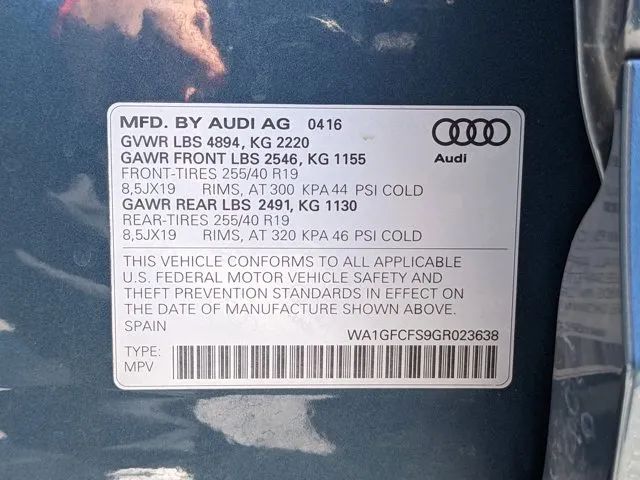 2016 AUDI Q3 PRESTIGE SPORT UTILITY 4D