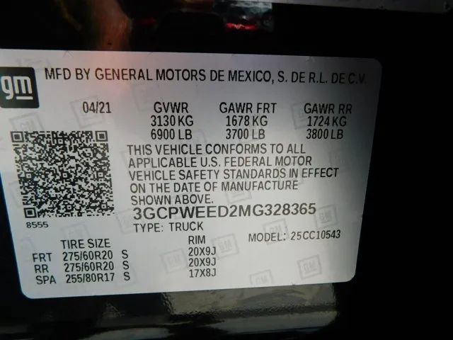 2021 CHEVROLET SILVERADO 1500 CREW CAB LTZ PICKUP 4D 5 3/4 FT