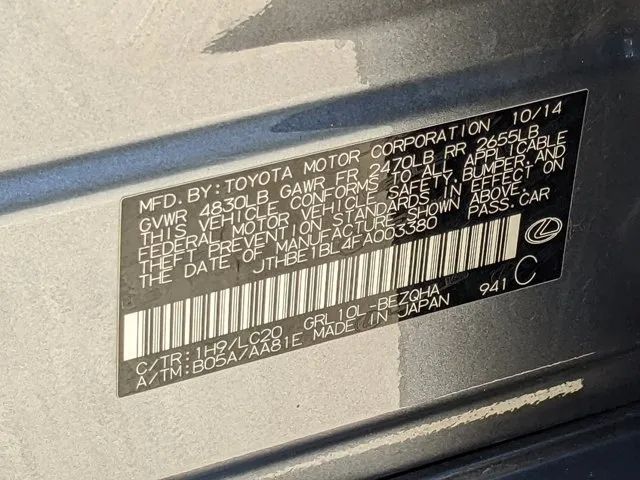 2015 LEXUS GS GS 350 SEDAN 4D