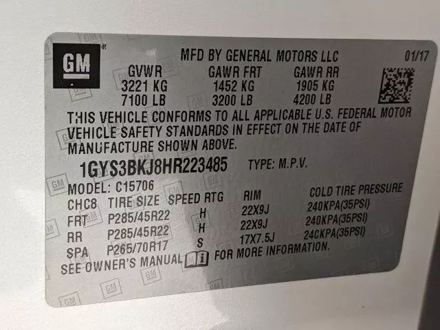 2017 CADILLAC ESCALADE LUXURY SPORT UTILITY 4D