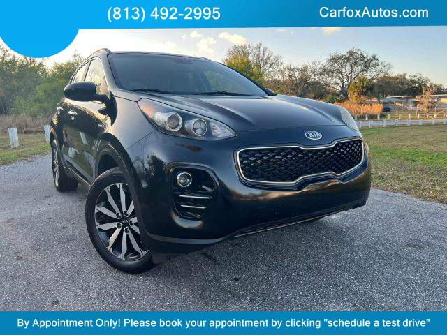 2017 KIA SPORTAGE SUV 4-CYL, GDI, 2.4 LITER EX SPORT UTILITY 4D at Carfox Auto Sales in Tampa, FL. 28.071273613212345, -82.44776520995791