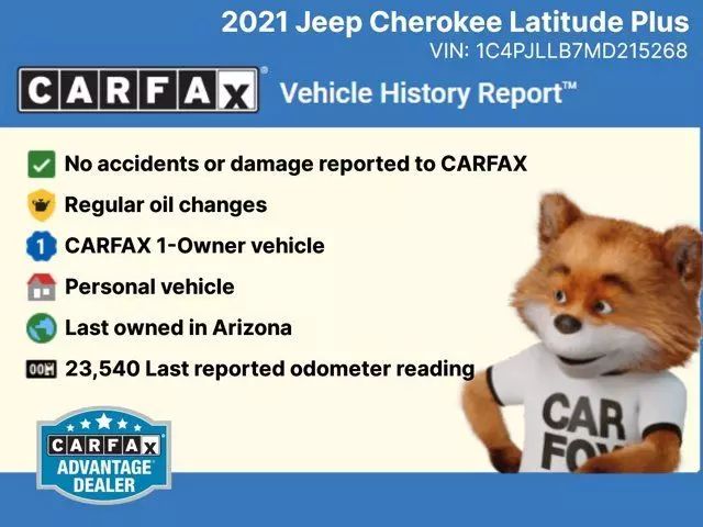 2021 JEEP CHEROKEE LATITUDE PLUS SPORT UTILITY 4D