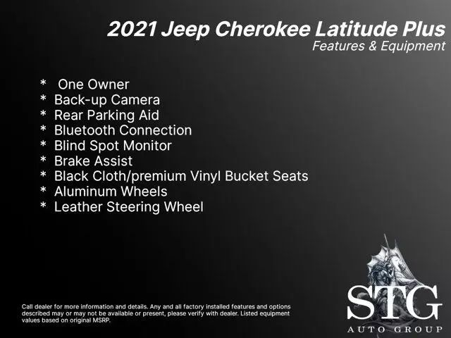 2021 JEEP CHEROKEE LATITUDE PLUS SPORT UTILITY 4D