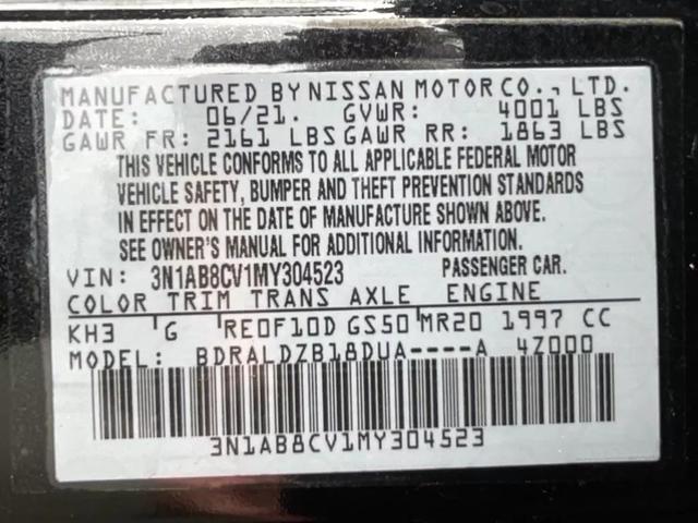 2021 NISSAN SENTRA SEDAN BLACK AUTOMATIC - Peach State Motors