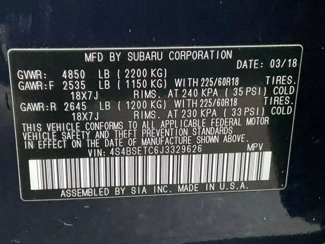 2018 SUBARU OUTBACK WAGON BLUE AUTOMATIC - Peach State Motors