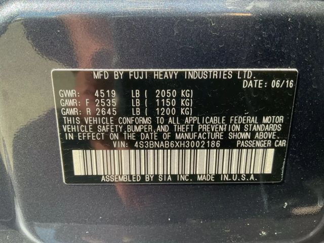 2017 SUBARU LEGACY SEDAN GRAY AUTOMATIC - Peach State Motors
