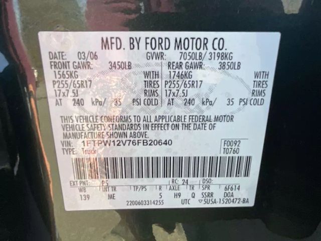 2006 FORD F150 SUPERCREW CAB PICKUP GREEN AUTOMATIC - Peach State Motors