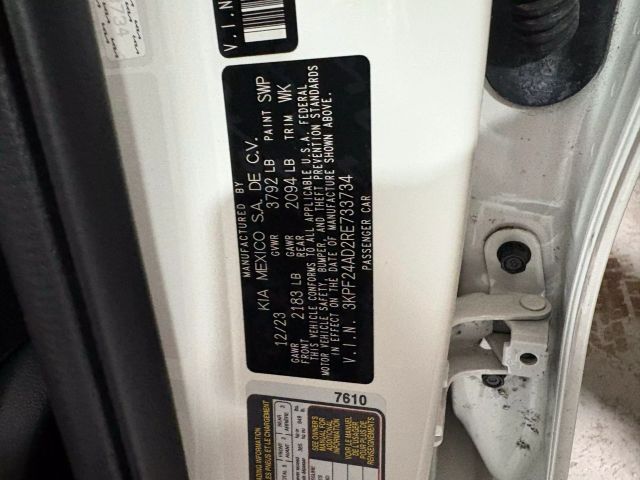 2024 KIA FORTE SEDAN 4-CYL, 2.0 LITER LXS SEDAN 4D