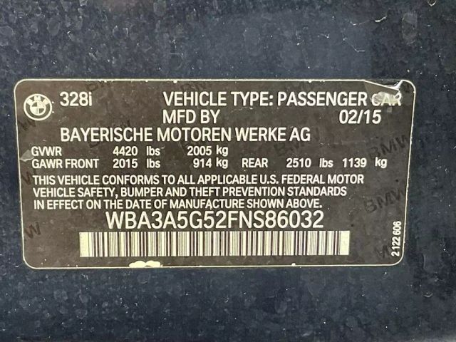 2015 BMW 3 SERIES SEDAN BLUE AUTOMATIC - Peach State Motors