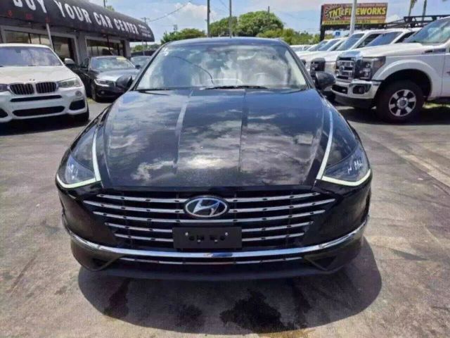 Used 2021 Hyundai Sonata Hybrid Blue with VIN KMHL24JJ9MA021771 for sale in West Palm Beach, FL