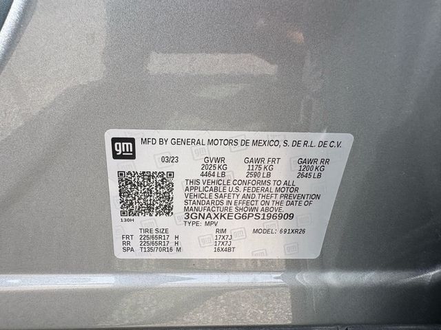 2023 CHEVROLET EQUINOX SUV 4-CYL, TURBO, 1.5 LITER LT SPORT UTILITY 4D