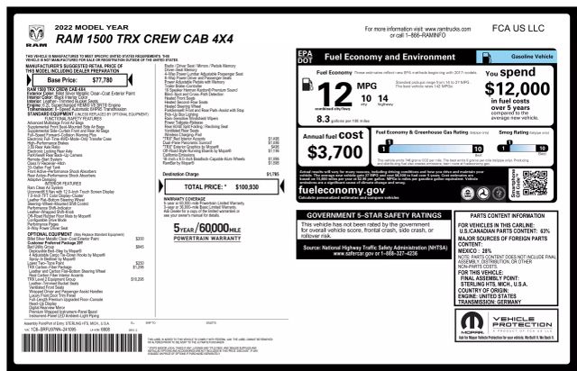 2022 Ram 1500 Crew Cab Trx Pickup 4d 5 1/2 Ft - - Image 21