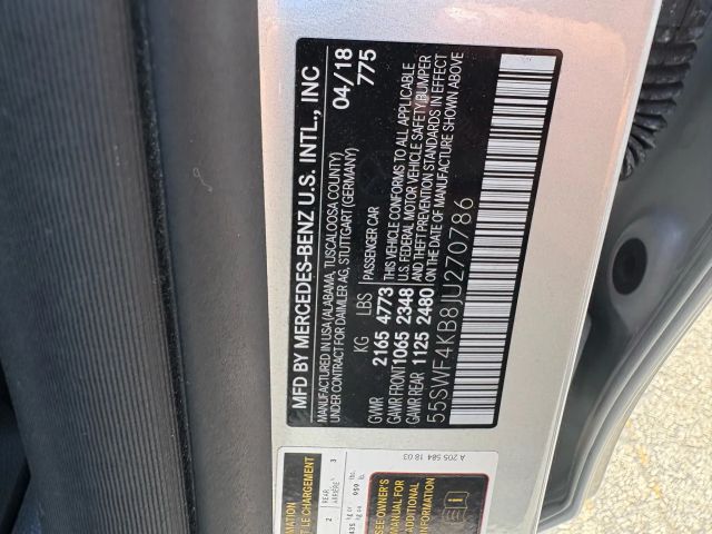 2018 MERCEDES-BENZ C-CLASS SEDAN 4-CYL, TURBO, 2.0 LITER C 300 4MATIC SEDAN 4D